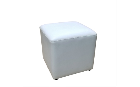 白色方形沙发凳